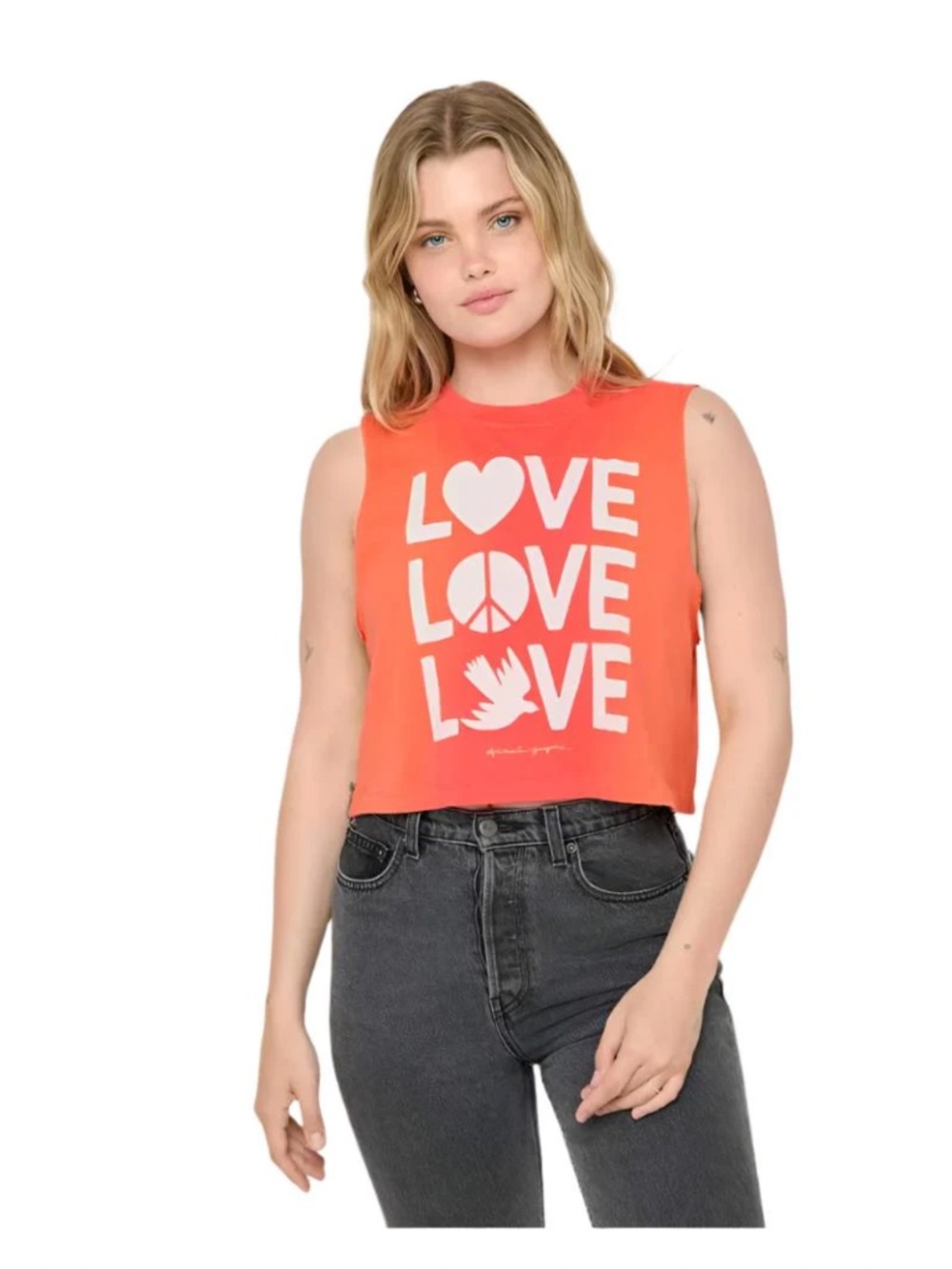 NWT Spiritual Gangster Love Shine Callie Crop Graphic Tank